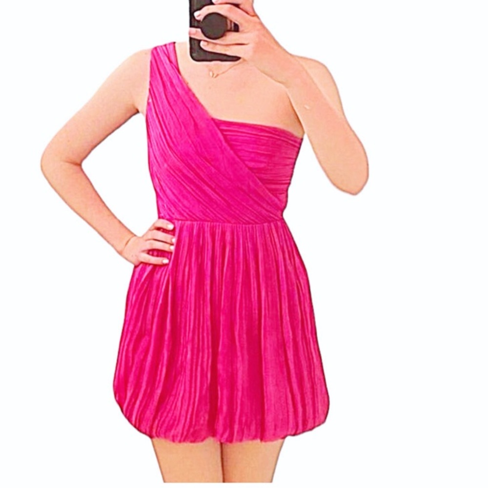 Flash Sale Theory Dress Taliana Rubellite One Shoulder Mini Dress Gown Size 12